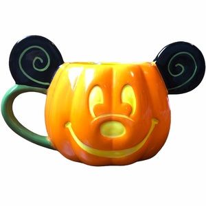 Disney Parks Exclusive Mickey Mouse Halloween Pumpkin Mug RARE